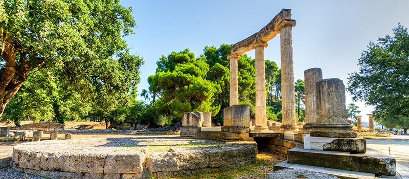 Olympia i antikens Grekland på en rundresa.